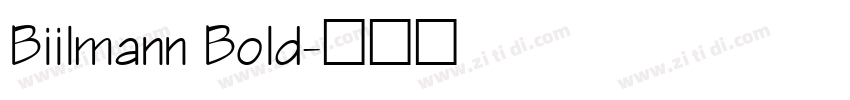 Biilmann Bold字体转换
